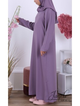 Abaya simple enfant - Lilas...
