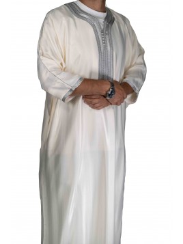Gandoura marocaine Blanc...