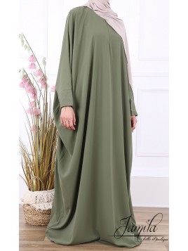 Abaya papillon Kaki 2661  -...