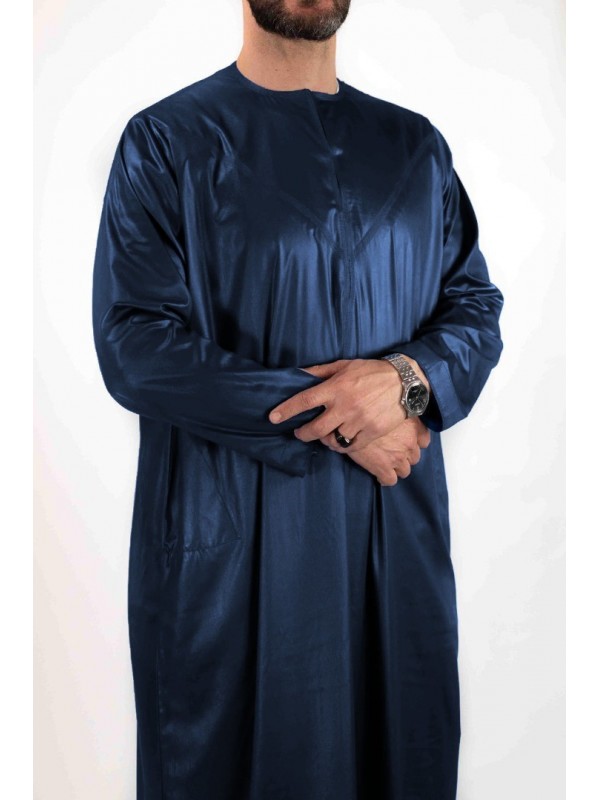 Robe Homme Musulman Thobe - Caftan Longue Manches - Vêtement De Prière - Polyester - Style Arabe