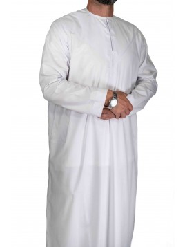 Qamis Emirati Blanc - Coton