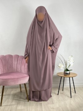 Jilbab 2 pièces rose...