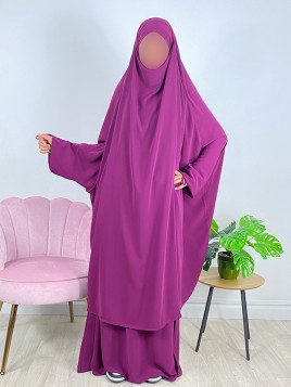 Jilbab 2 pièces jupe Fushia...