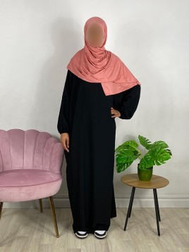 Hijab en jersey - Rose saumon