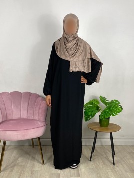 Hijab en jersey - Taupe moyen