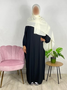 Hijab mousseline opaque crème