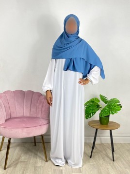 Hijab soie de médine Bleu jean
