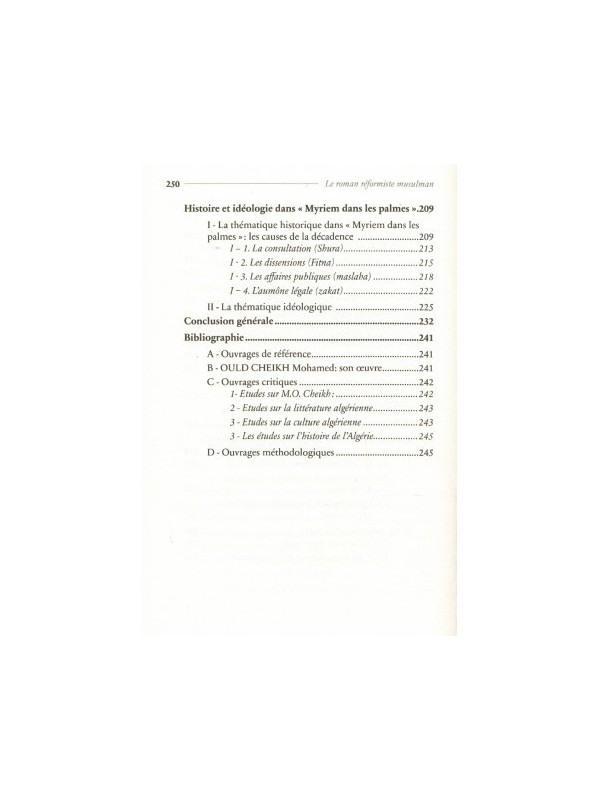 Le roman réformiste musulman d'expression française en Algérie (1919-1939) -Nadhim Chaouche- Héritage éditions