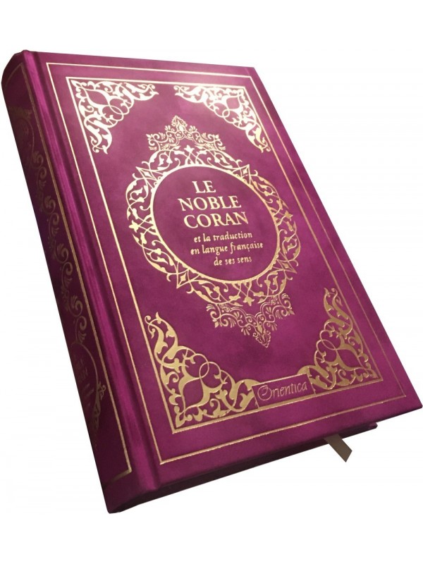 Le Noble Coran et la traduction en langue française de ses sens  - Edition de luxe couverture en daim - Gris dorée