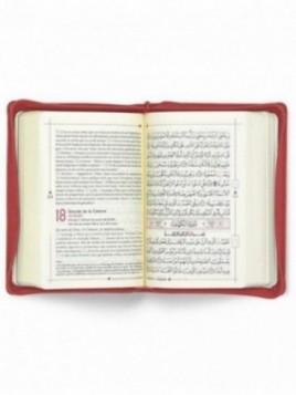 Le Noble Coran Poche avec ZIP - Arabe/Français - Vert