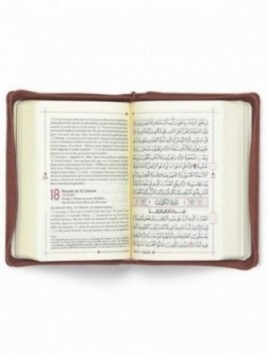 Le Noble Coran Poche avec ZIP - Arabe/Français - Vert