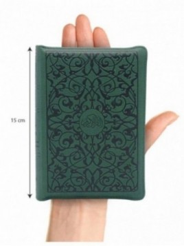 Le Noble Coran Poche avec ZIP - Arabe/Français - Vert