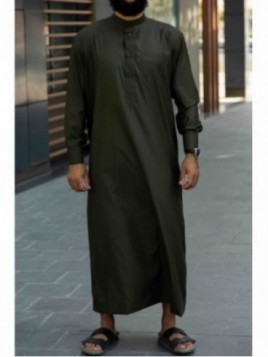 Qamis Saoudien kaki - coton