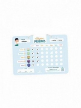 Mon tableau de prière bleu...