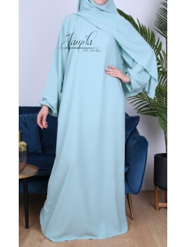 Abaya Simple Vert eau 2311-...