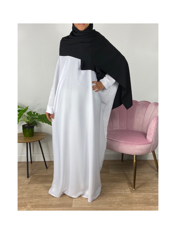 Abaya papillon nidha - Blanc