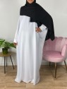 Abaya papillon nidha - Blanc