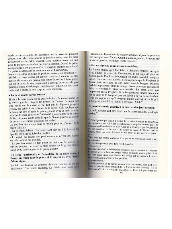 La description de la prière du Prophète du takbîr au taslim