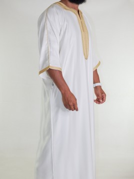 Gandoura marocaine Blanc...