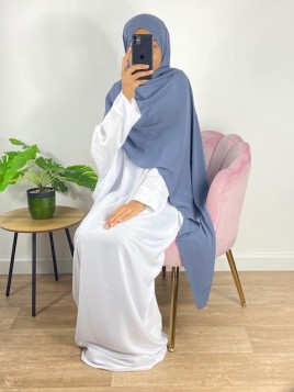 Hijab soie de médine bleu...