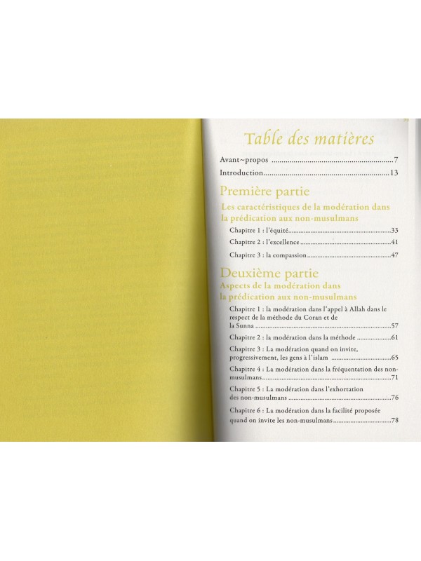 Le juste milieu dans la da'wa