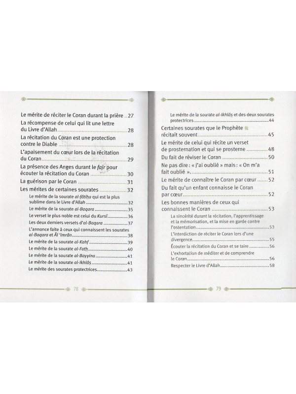 Les mérites du coran