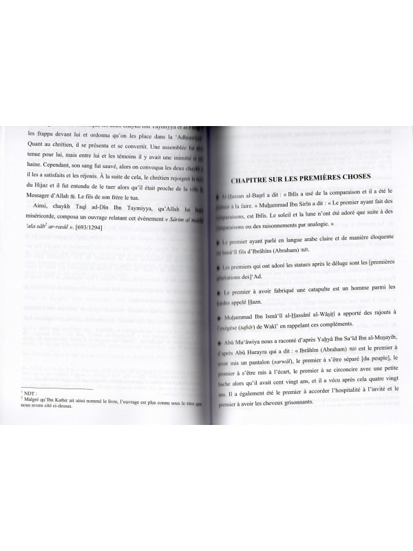 CLASSIFICATION DES POINTS NOTABLES DE AL BIDAYA WA AN NIHAYA