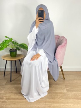 Hijab soie de médine gris...