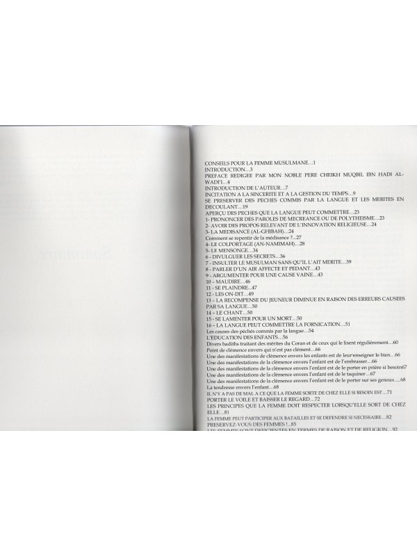 CONSEILS AUX FEMMES MUSULMANES