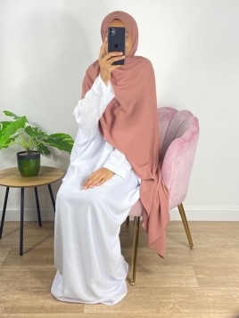 Hijab soie de médine rose...