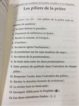 Explication des conditions de la prière ses piliers et ses obligations 