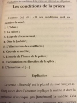 Explication des conditions de la prière ses piliers et ses obligations 