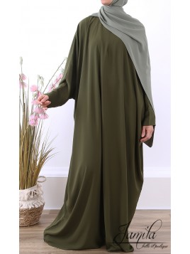 Abaya papillon kaki foncé...