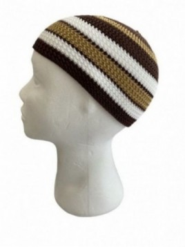 Chéchia Bonnet marron beige...