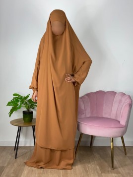 Jilbab 2 pièces Caramel...