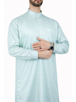 Qamis Saoudien vert d'eau -...