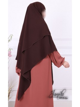 Khimar 2 voiles Marron...