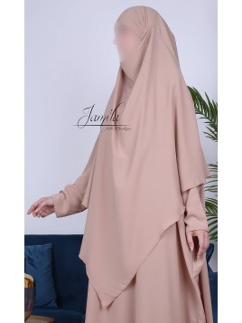 Khimar 2 voiles Taupe clair...