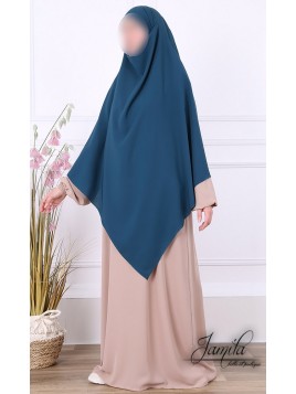 Khimar 2 voiles Bleu canard...