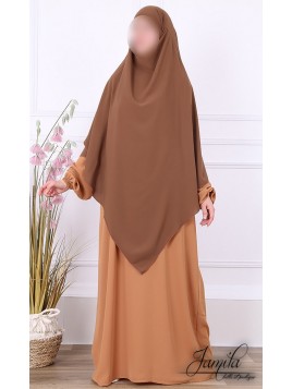 Khimar 2 voiles Marron...
