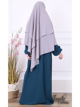 Khimar 2 voiles Gris clair...